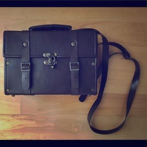 Vintage Style Brown Boxy Handbag
